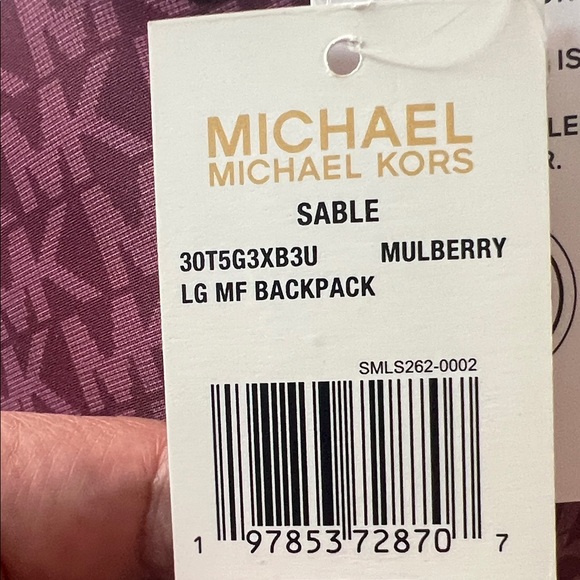 Michael Kors Mulberry and Gold Backpack main image 4